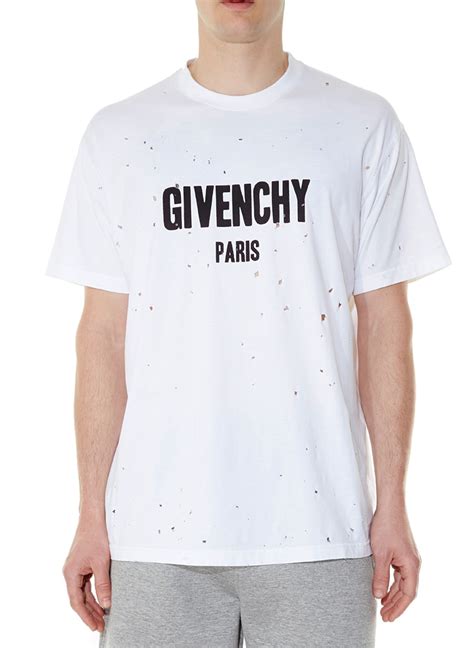 givenchy hole shirt|givenchy t shirt for men.